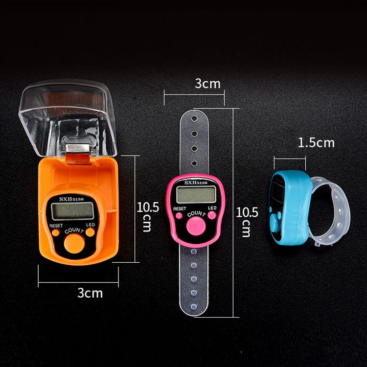 Multifunction Calorie Healthy Digital Electronic Pedometer Step Counter with Waist Clip, High Quality Ring Counter With LED Light, Electronic Finger Ring Counter, Random Color Delivery