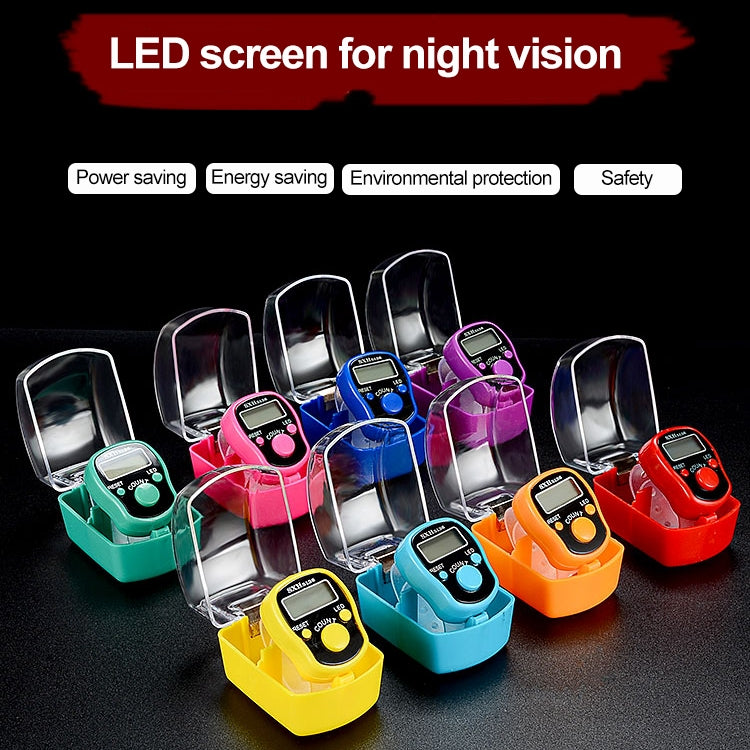 Multifunction Calorie Healthy Digital Electronic Pedometer Step Counter with Waist Clip, High Quality Ring Counter With LED Light, Electronic Finger Ring Counter, Random Color Delivery