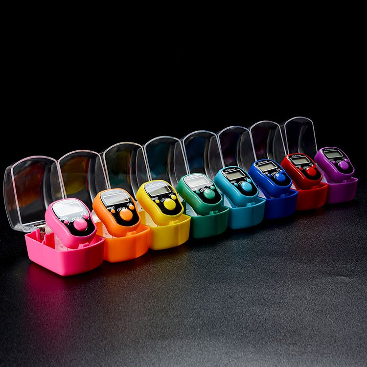 Multifunction Calorie Healthy Digital Electronic Pedometer Step Counter with Waist Clip, High Quality Ring Counter With LED Light, Electronic Finger Ring Counter, Random Color Delivery