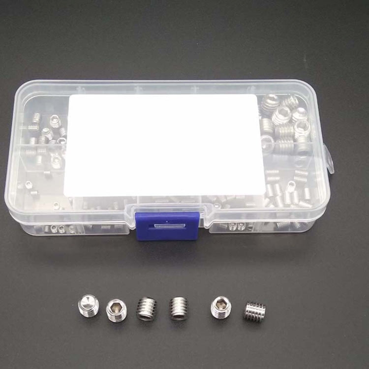 200 PCS M3/M4/M5/M6/M8 Stainless Steel 304 Hex Socket Set Screws Combination Set