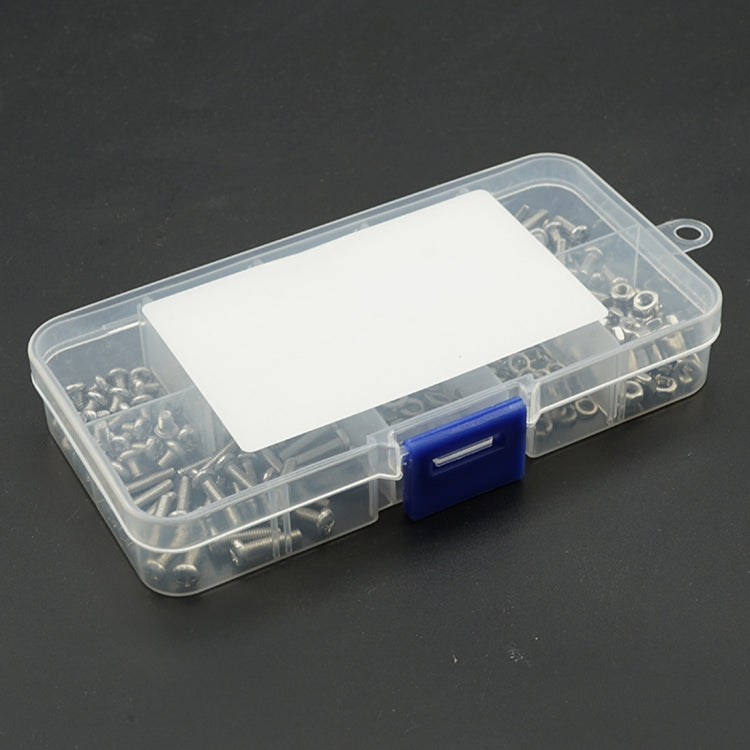 300 PCS M3 Stainless Steel 304 Cross Pan Head Screw Nut Flat Mat Spring Lock Washers Combination Set