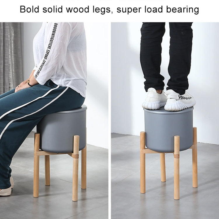 Flower Pot Set Solid Wood Flower Frame + PP Flower Pot