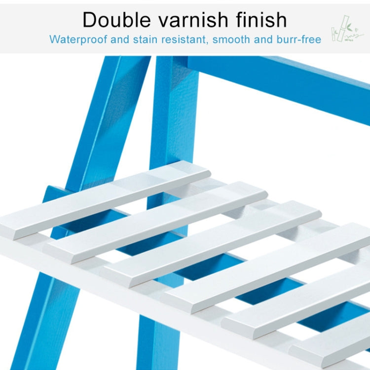 Bamboo 4-Tier Hanging Plant Stand Planter Shelves Flower Pot Storage Rack Folding Display Shelving Plants Shelf, Width: 100cm