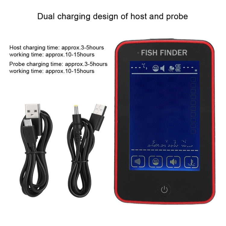 Portable Waterproof Wireless Color Touch Screen Fishing Device Fish Finder