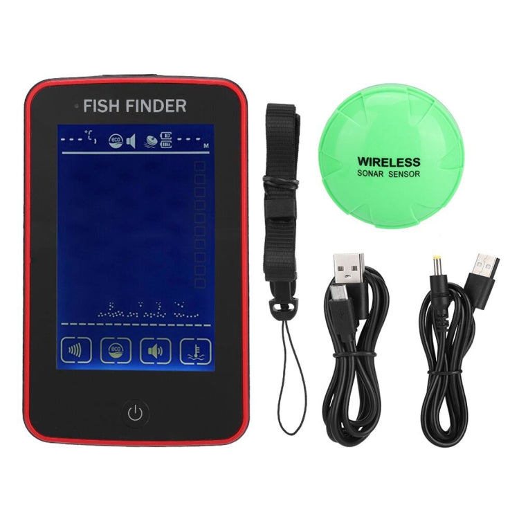 Portable Waterproof Wireless Color Touch Screen Fishing Device Fish Finder
