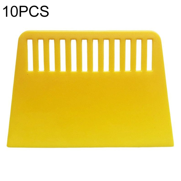 10 PCS Plastic Scraper for Wallpapering, Automotive Glass Foil, Pancakes ï¼ŒDecorating Tool(Yellow)