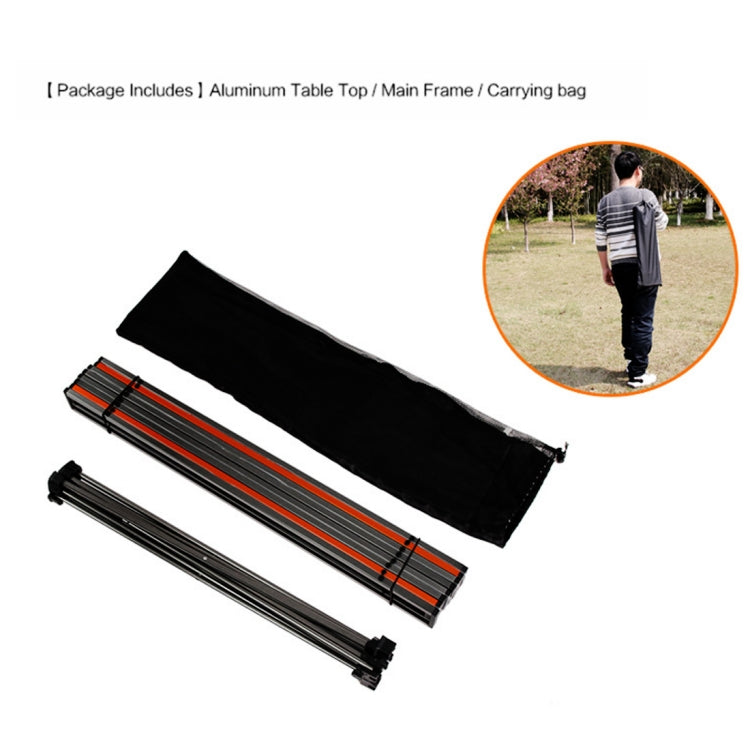 Outdoor Camping Portable Light Folding Table  Aviation Aluminum Picnic Barbecue Table M Size:56x40.5x40.5cm
