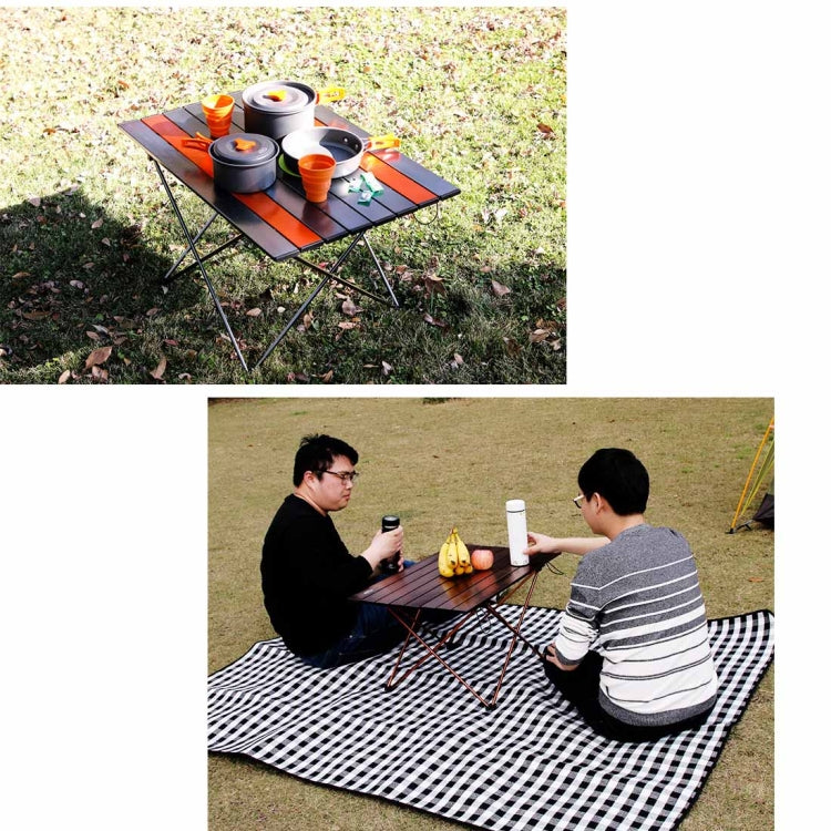 Outdoor Camping Portable Light Folding Table  Aviation Aluminum Picnic Barbecue Table M Size:56x40.5x40.5cm