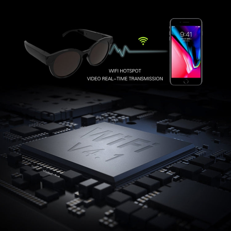 K11 Smart WIFI Glasses, Support 155 degrees Wide-angle & TF Card & USB & Indicator Light