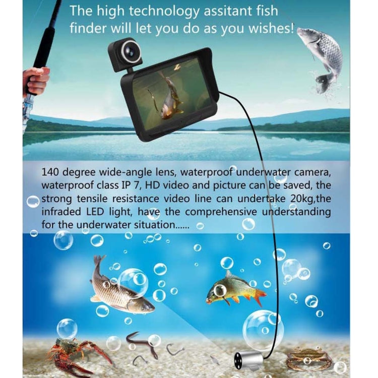 X2B 4.3 inch Color LCD Screen 3.0MP + 2.0MP Double Camera Visual Fish Finder with Night Vision LED Light & 20m Video Cable
