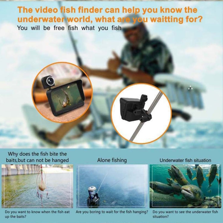 X2B 4.3 inch Color LCD Screen 3.0MP + 2.0MP Double Camera Visual Fish Finder with Night Vision LED Light & 20m Video Cable