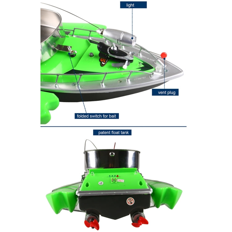 Electric Wireless Remote Control Fishing Bait Boat with Remote Controller(Green)