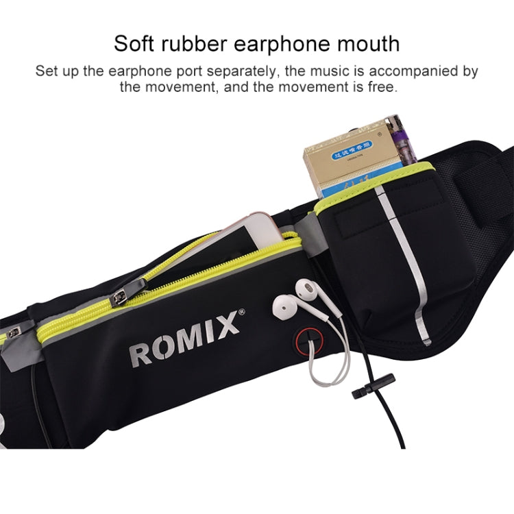 Romix RH42 Travel Fashionable Waterproof Waist Bag for Phones within 6.0 Inch, with Earphone Port (Grey)