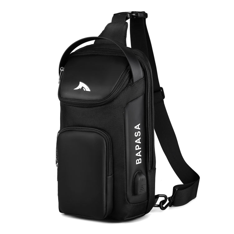 BAPASA A-166 Men Anti-theft Multifunction Casual Crossbody Bag with USB Port