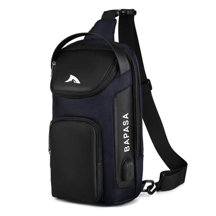 BAPASA A-166 Men Anti-theft Multifunction Casual Crossbody Bag with USB Port
