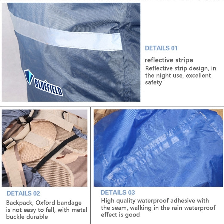BLUEFIELD High Quality Oxford Cloth Reflector Rain Cover for Bags, Size: M, 42*73*20 cm