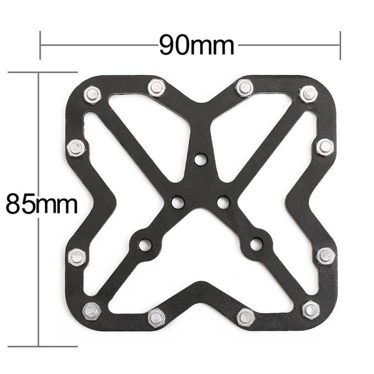 2 PCS Clipless Adapter Bike Pedal Adapters + 2 PCS SPD-SL Cleats Set Bicycle Pedals Platform Adapters with Road Cleat, Size: Large(Black)
