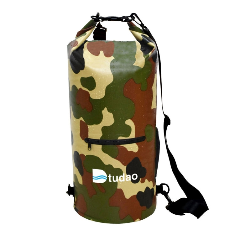 Dtudao Outdoor Waterproof Dry Bag Dry Sack with Dual Shoulder Strap & Bottle Holder, Capacity: 20L
