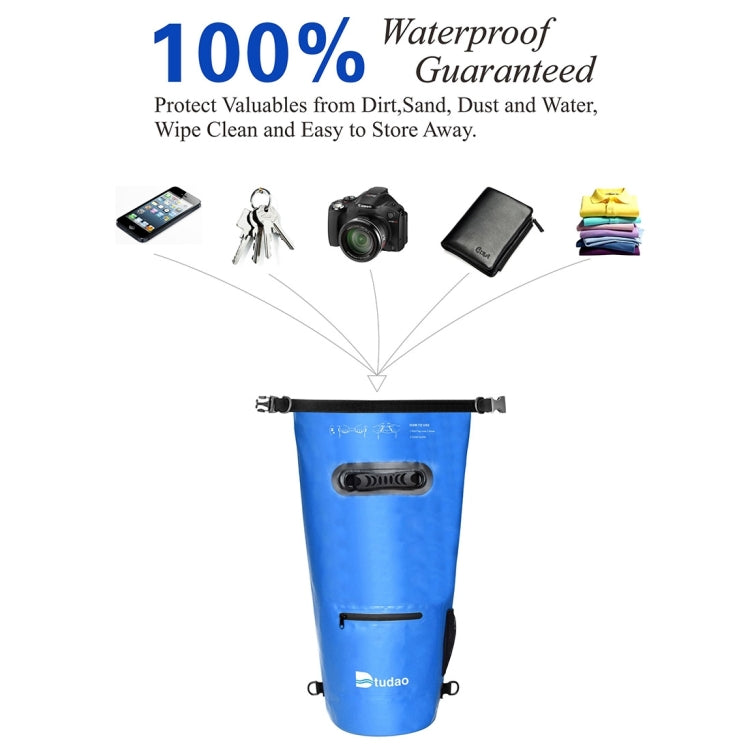 Dtudao Outdoor Waterproof Dry Bag Dry Sack with Dual Shoulder Strap & Bottle Holder, Capacity: 20L