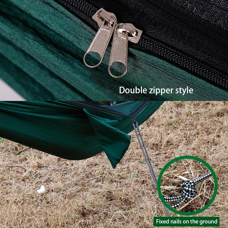 Outdoor Nylon Taffeta Hammock Portable Beach Swing Bed with Mosquito Net, Size: 2.9 x 1.4m