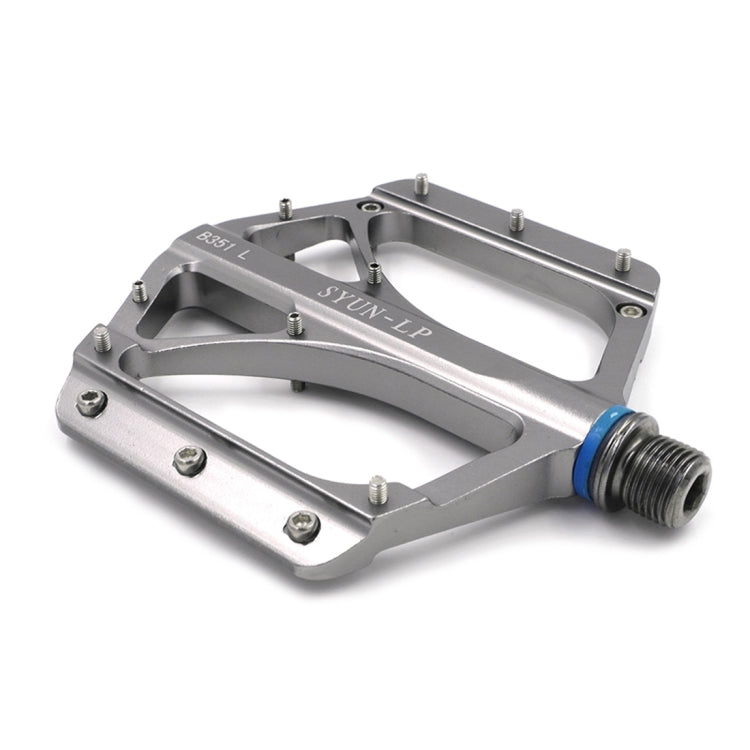 One Pair B351 Sealed Cartridge Bearing Pedals Aluminium alloy + Steel Axle 9/16 inch for Bike MTB BMX (Grey)