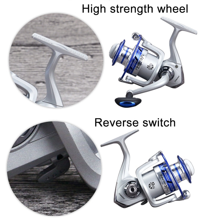 YUMOSHI AL5000 Metal Bearings Ratio 5.5:1 Fishing Pole Wheel