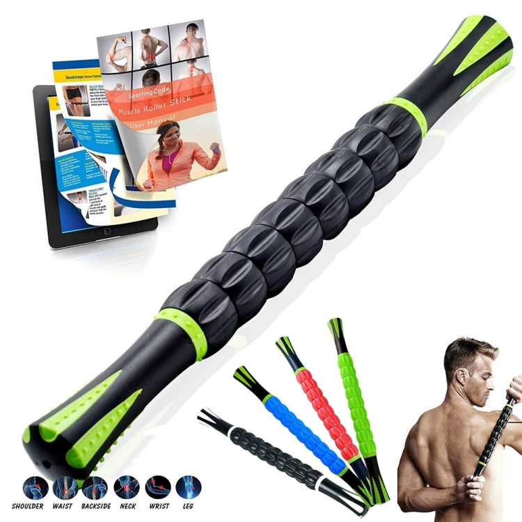 Yoga Health Care Nine Rollers Neck Leg Hand 3D Muscle Massage Stick, Random Color Delivery