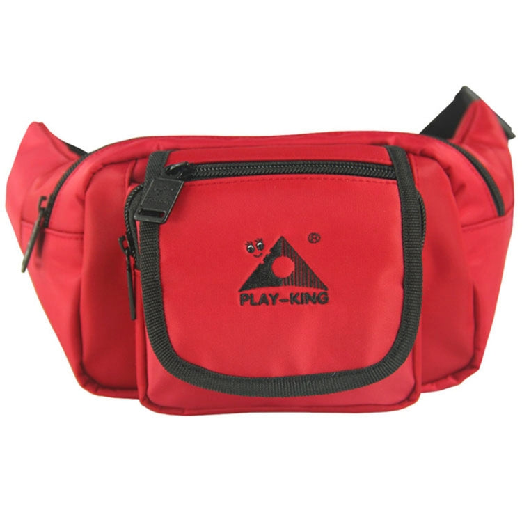 Playking  F1321 Multi-functional Unisex Running Outdoor Sports Water Bottle Waist Bag with LED Light(Red)