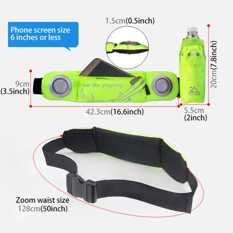 Playking 1357 Multi-functional Unisex Running Outdoor Sports Water Bottle Waist Bag with Speakers