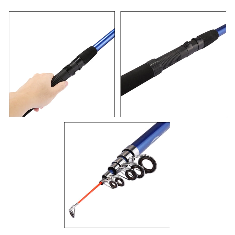 3.6m 7 Sections Portable Pocket Telescopic Fishing Rod Poles