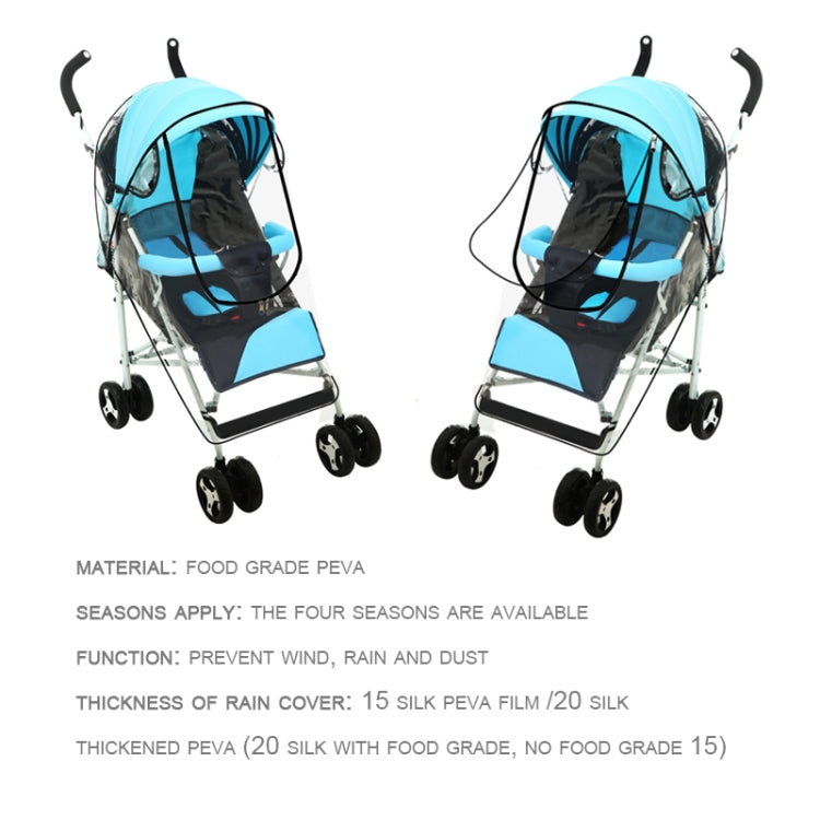 Adjustable Transparent Cover For Golf Carts, Baby Strollers And Wheelchairs To Provide Protection From Rain, Wind, and Mist, even mosquito(Transparent food grade small size u mode)