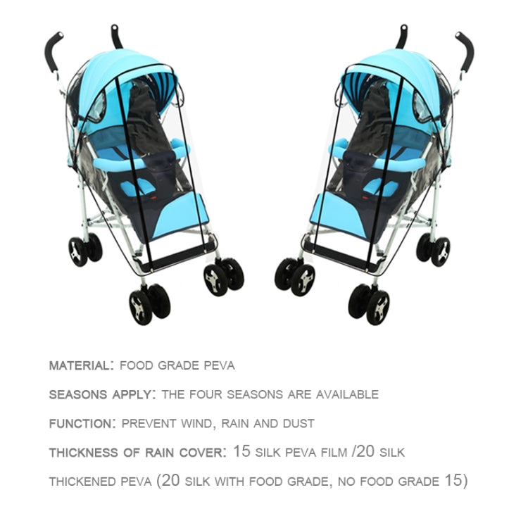 Adjustable Transparent Cover For Golf Carts, Baby Strollers And Wheelchairs To Provide Protection From Rain, Wind, and Mist, even mosquito(Transparent food grade small size  straight line mode)