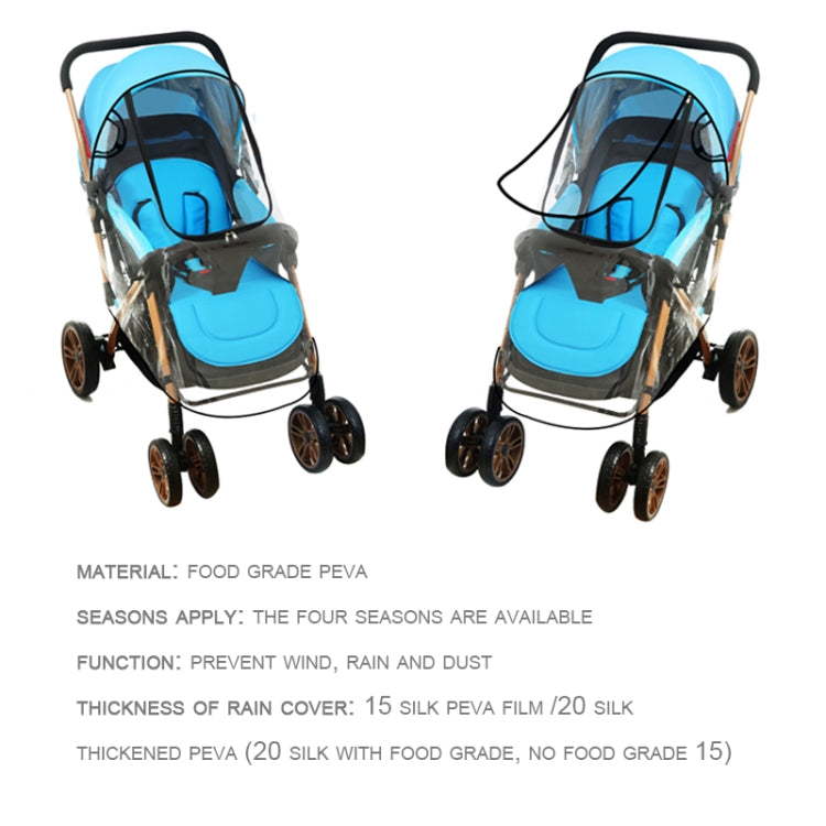 Adjustable Transparent Cover For Golf Carts, Baby Strollers And Wheelchairs To Provide Protection From Rain, Wind, and Mist, even mosquito(Transparent food grade big size U mode)