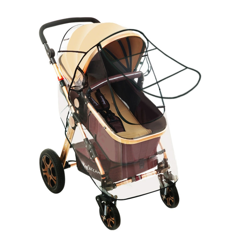 Adjustable Transparent Cover For Golf Carts, Baby Strollers And Wheelchairs To Provide Protection From Rain, Wind, and Mist, even mosquito(Transparent food grade U mode cover with shiled)