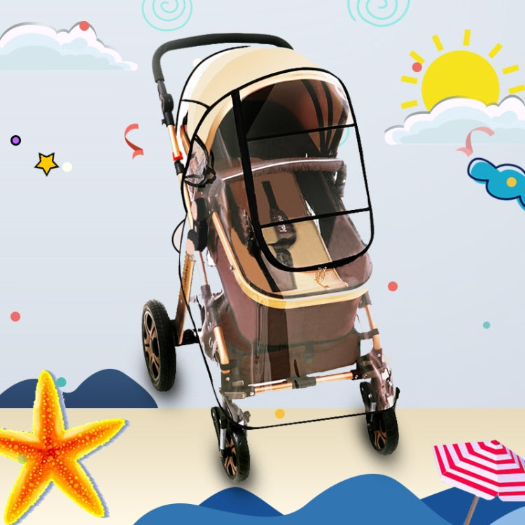 Adjustable Transparent Cover For Golf Carts, Baby Strollers And Wheelchairs To Provide Protection From Rain, Wind, and Mist, even mosquito(Transparent food grade U mode cover with shiled)