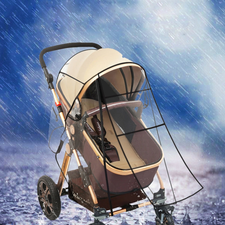 Adjustable Transparent Cover For Golf Carts, Baby Strollers And Wheelchairs To Provide Protection From Rain, Wind, and Mist, even mosquito(Transparent food grade straight line mode rain cover with shiled)