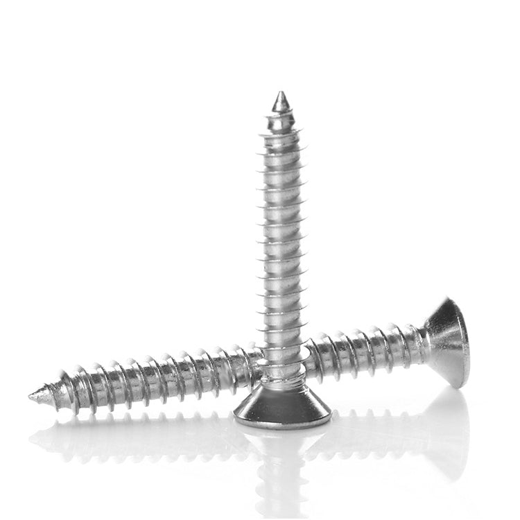 200 PCS 201 Stainless Steel Cross Countersunk Tapping Thread Screw, M6x16