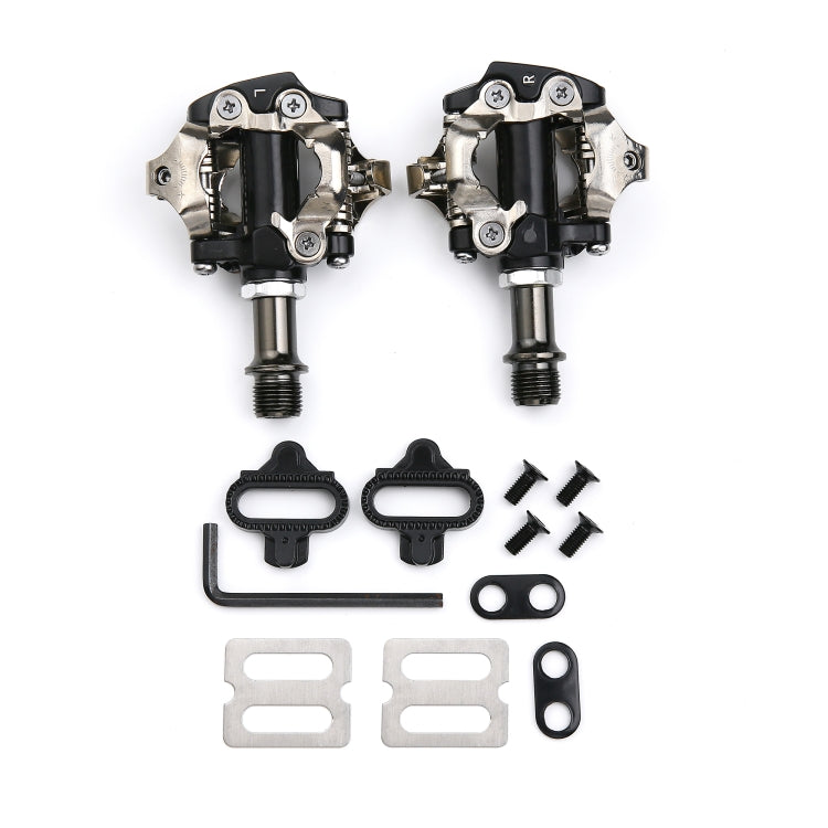 1 Pair M101 CR-MO + Aluminum Road Bike Pedals (Black)