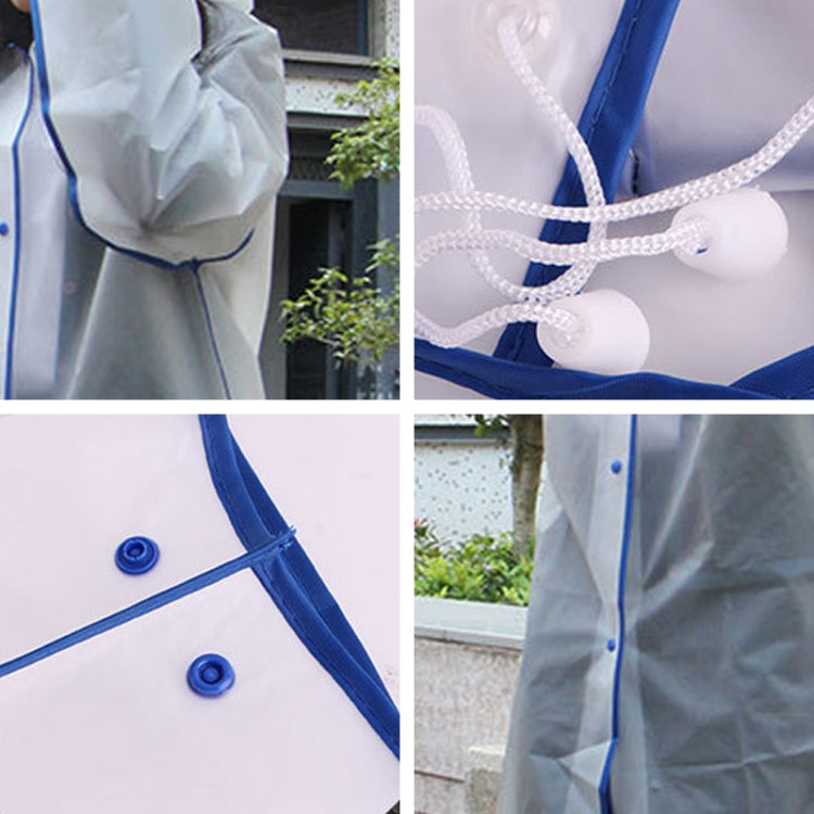 Fashionable Simple Male and Female Students Single Transparent Frosted Raincoat(White L)