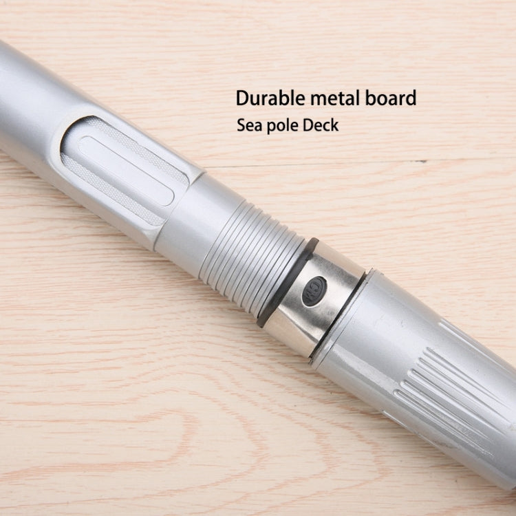 2.7m 5 Sections Silver Portable Pocket Fiberglass Fiber Fishing Rod Poles