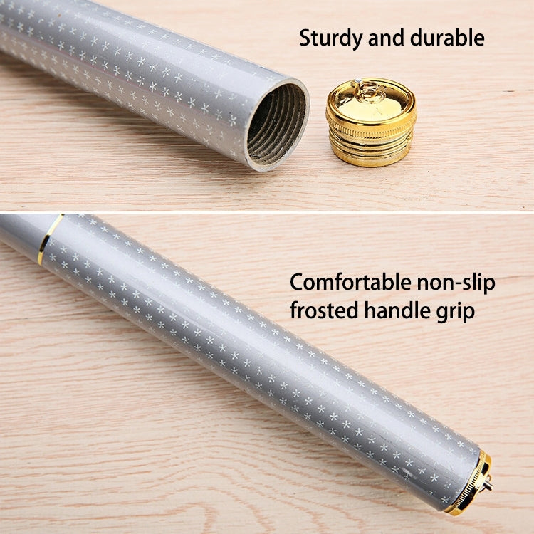 3.0m 5 Sections Silver Portable Pocket Fiberglass Fiber Fishing Rod Poles