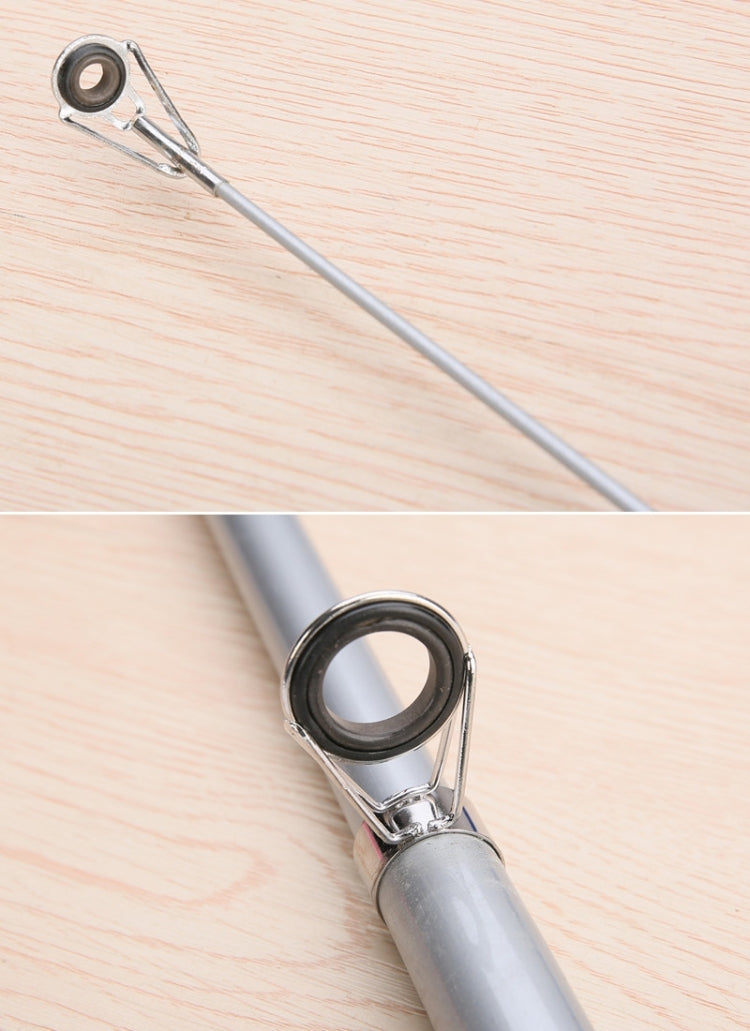 3.0m 5 Sections Silver Portable Pocket Fiberglass Fiber Fishing Rod Poles