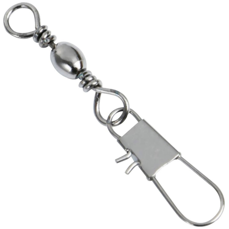 5 PCS 6# 4.2cm Fishing Connectors Barrel Swivel with Safety Snap Ring