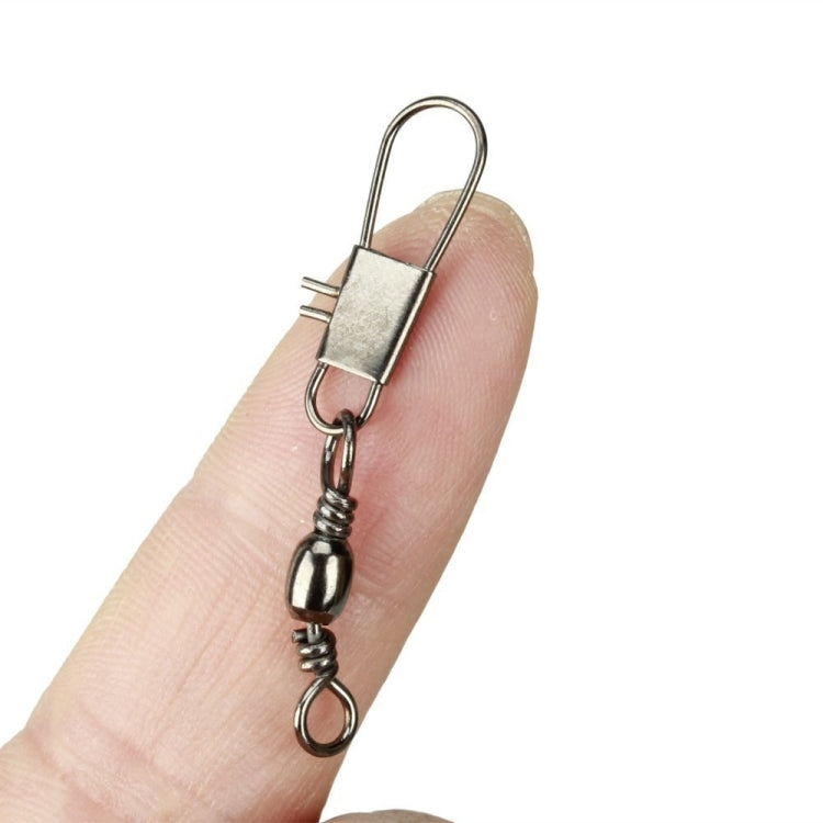 5 PCS 6# 4.2cm Fishing Connectors Barrel Swivel with Safety Snap Ring
