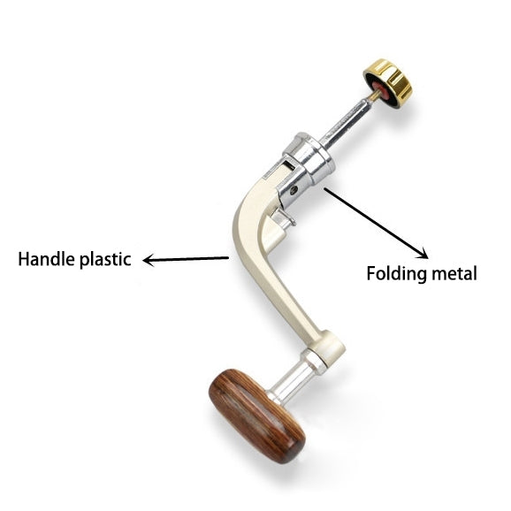 Semi-metal Handle Fishing Reel Wood Arm Rocker for Fishing Reel