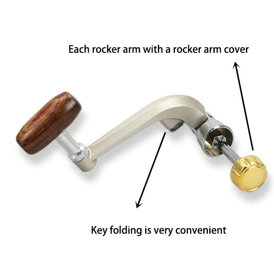 Semi-metal Handle Fishing Reel Wood Arm Rocker for Fishing Reel