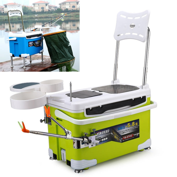 Multifunction Fishing Box Chair with Bait Tray & Umbrella Stand & Fishing Rod Stand Fishing Kit