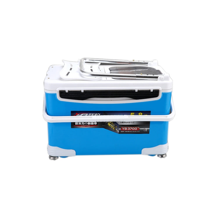 Multifunction Fishing Box Chair with Bait Tray & Umbrella Stand & Fishing Rod Stand Fishing Kit