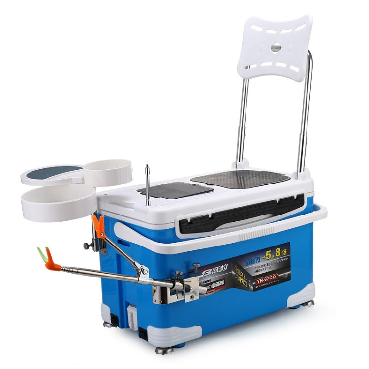 Multifunction Fishing Box Chair with Bait Tray & Umbrella Stand & Fishing Rod Stand Fishing Kit