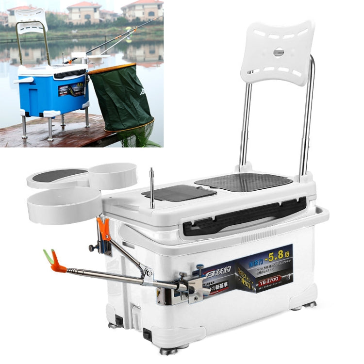 Multifunction Fishing Box Chair with Bait Tray & Umbrella Stand & Fishing Rod Stand Fishing Kit